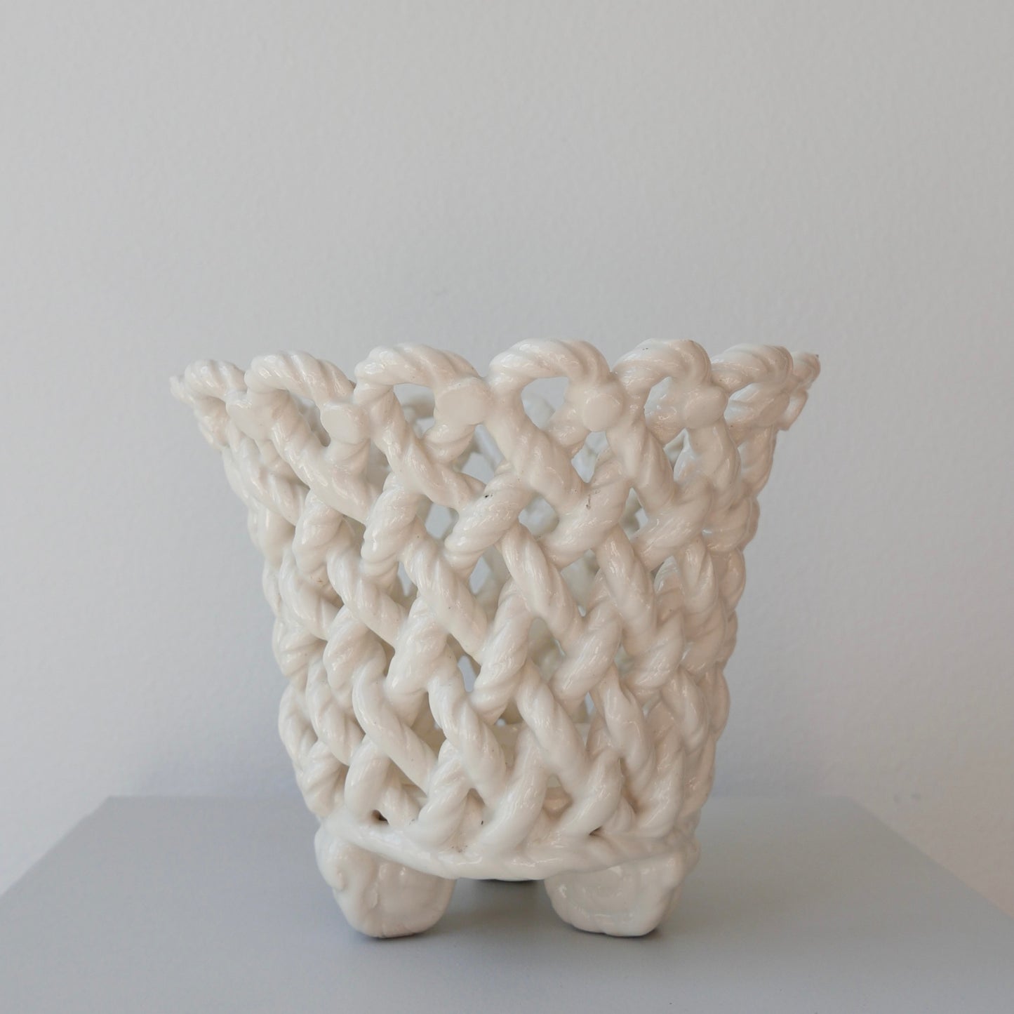 Vintage porcelain woven pot