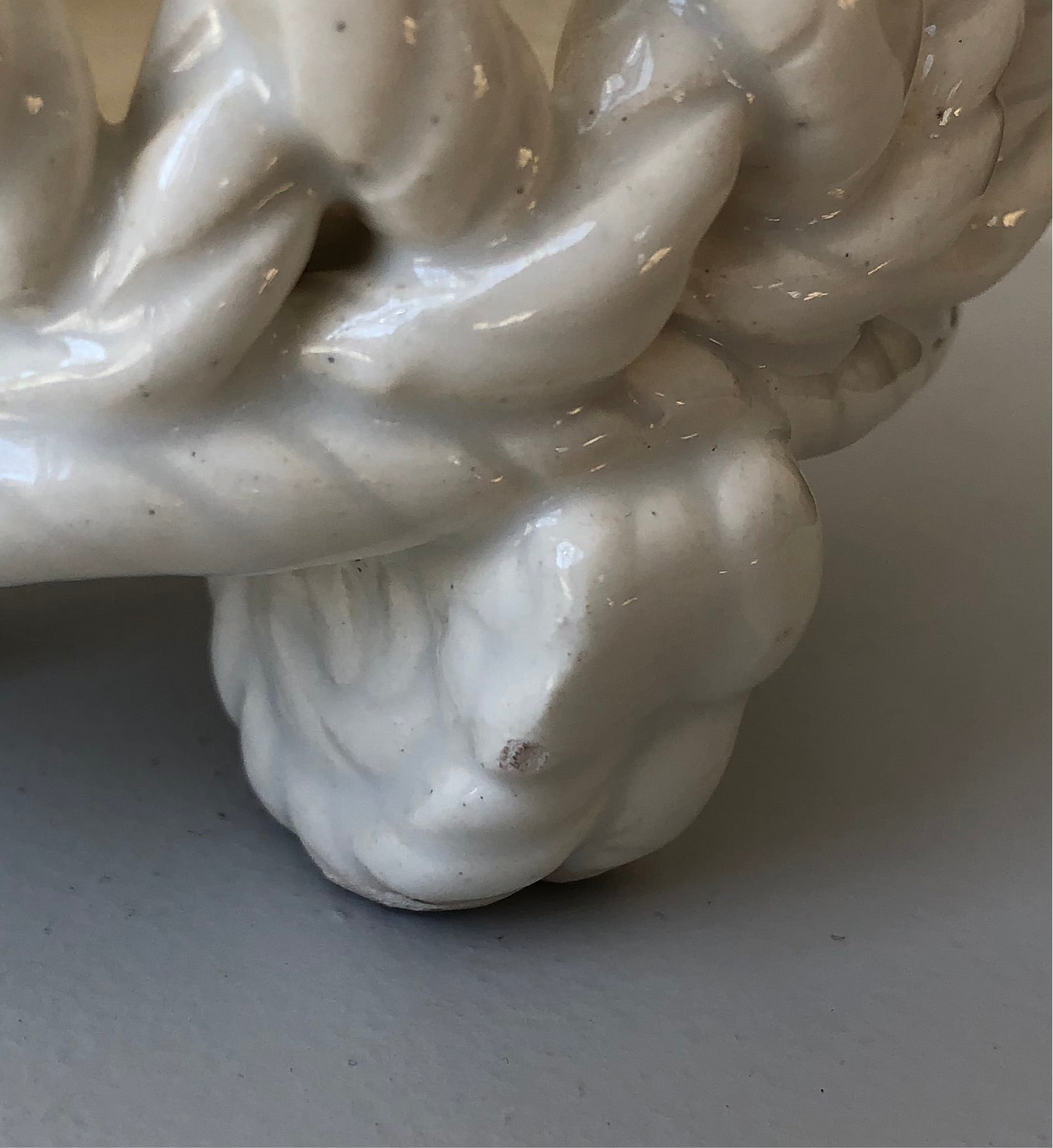 Vintage porcelain woven pot