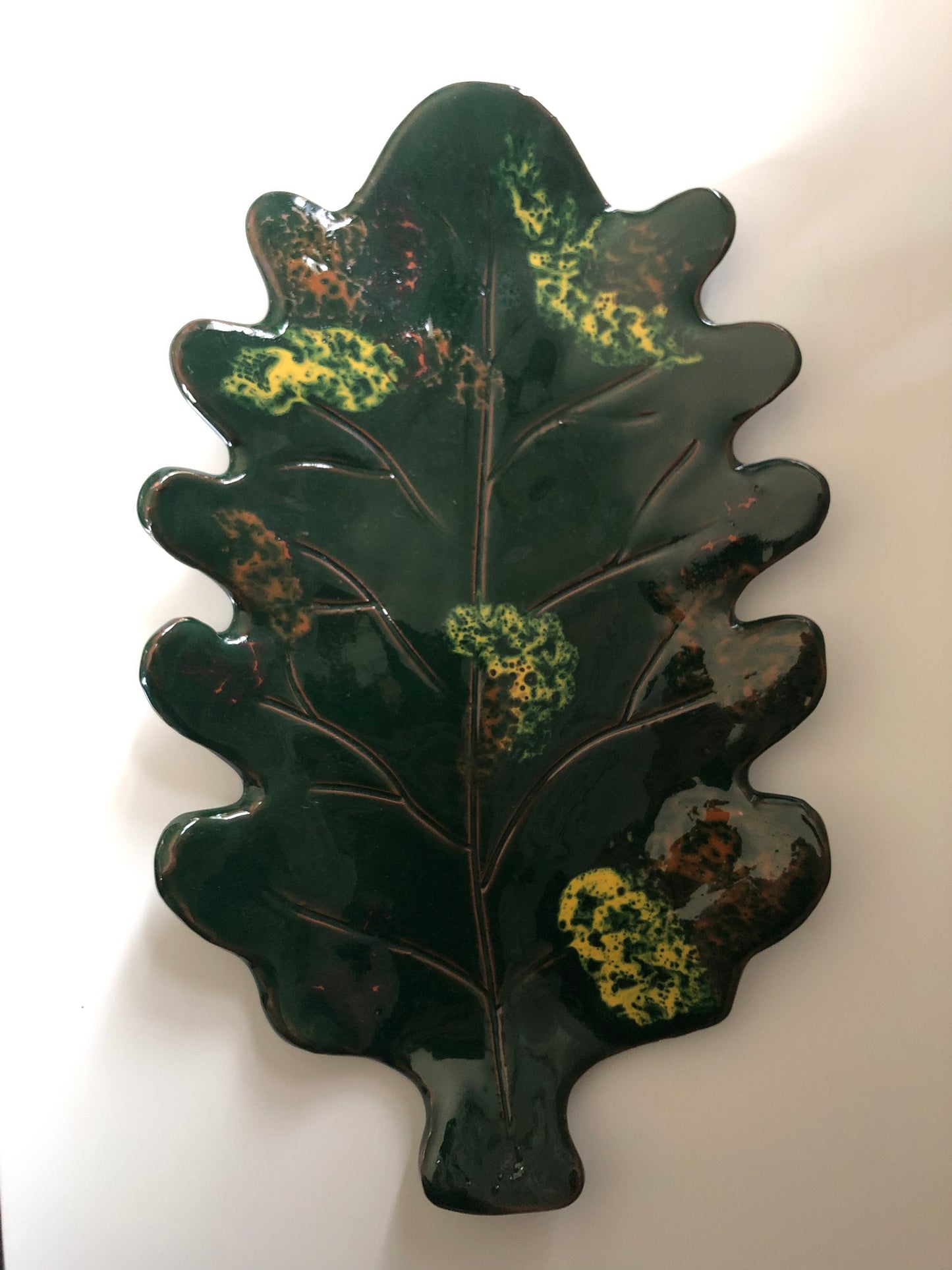 Large ceramic oak leaf
