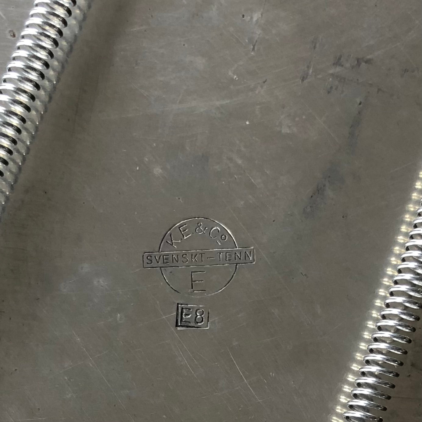 Pewter wall plate, 1931
