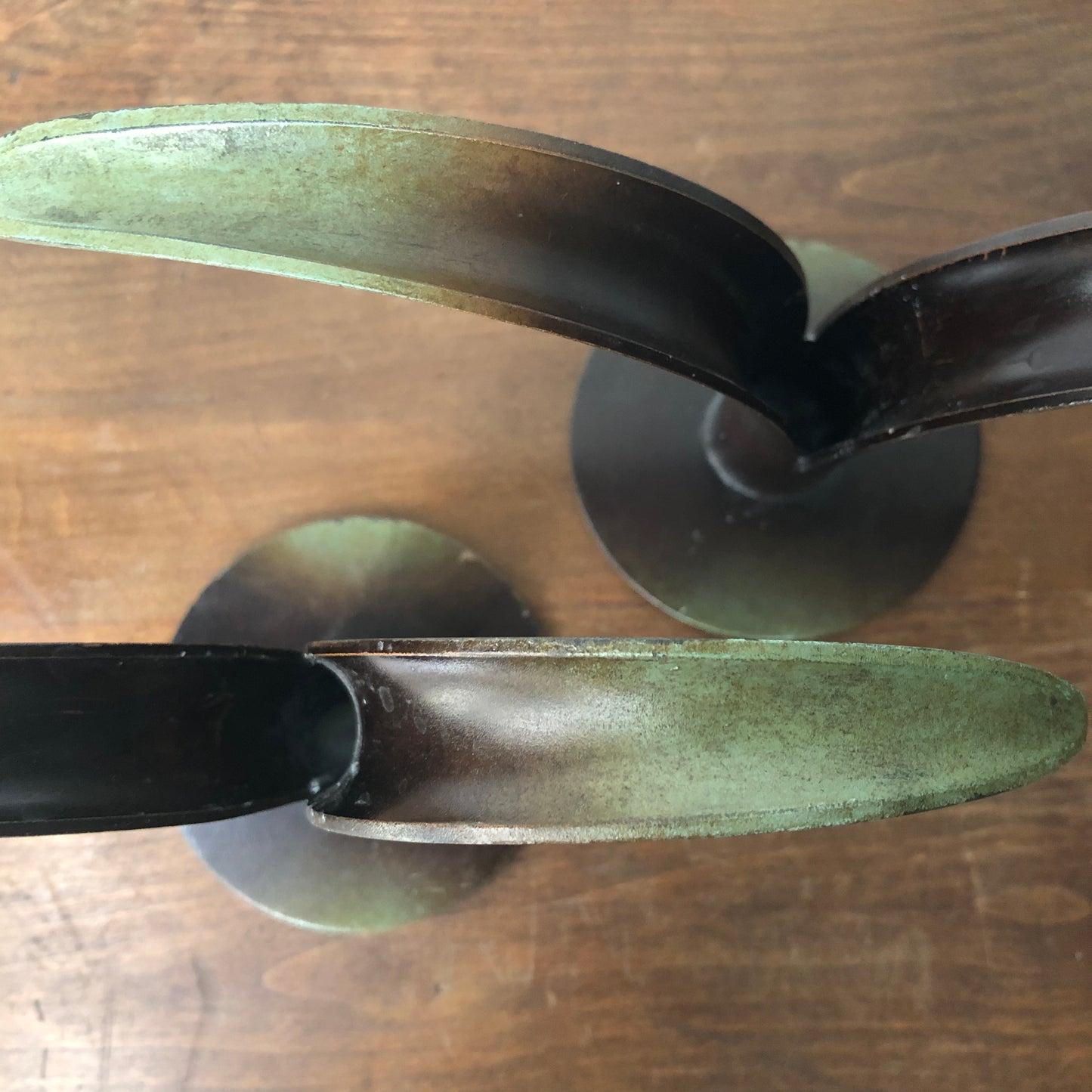 Candle holders, pair