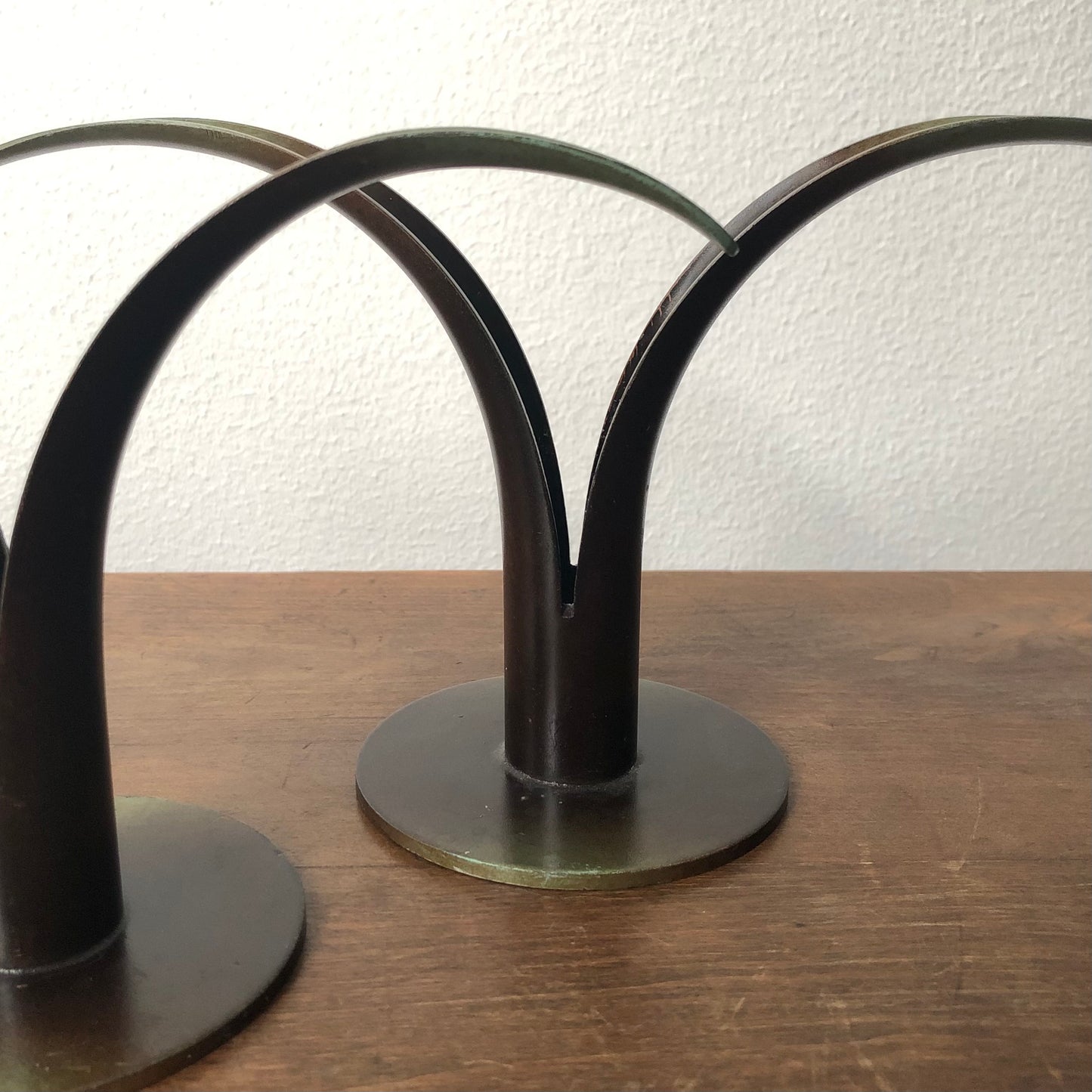 Candle holders, pair