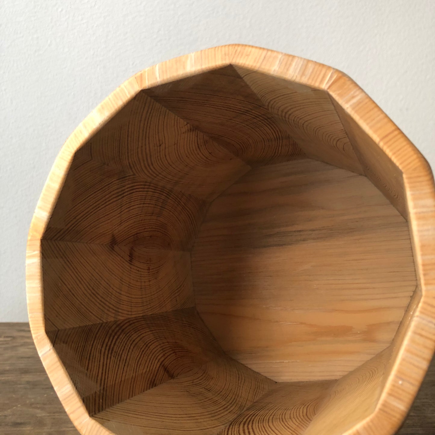 Wooden pot