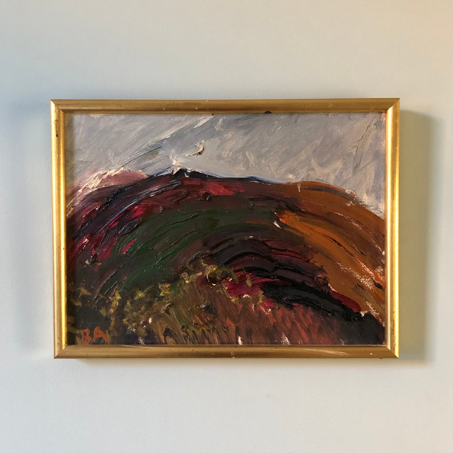 Naïve landscape, oil on canvas