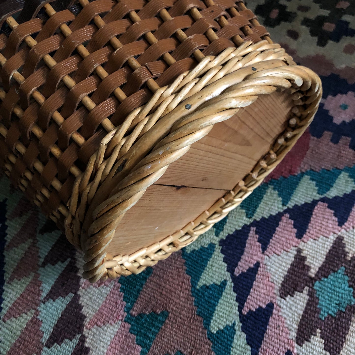 Woven paper basket