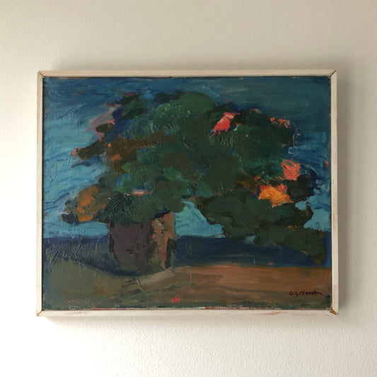 Kåge Nordin, oil on canvas, ”Krukväxten”