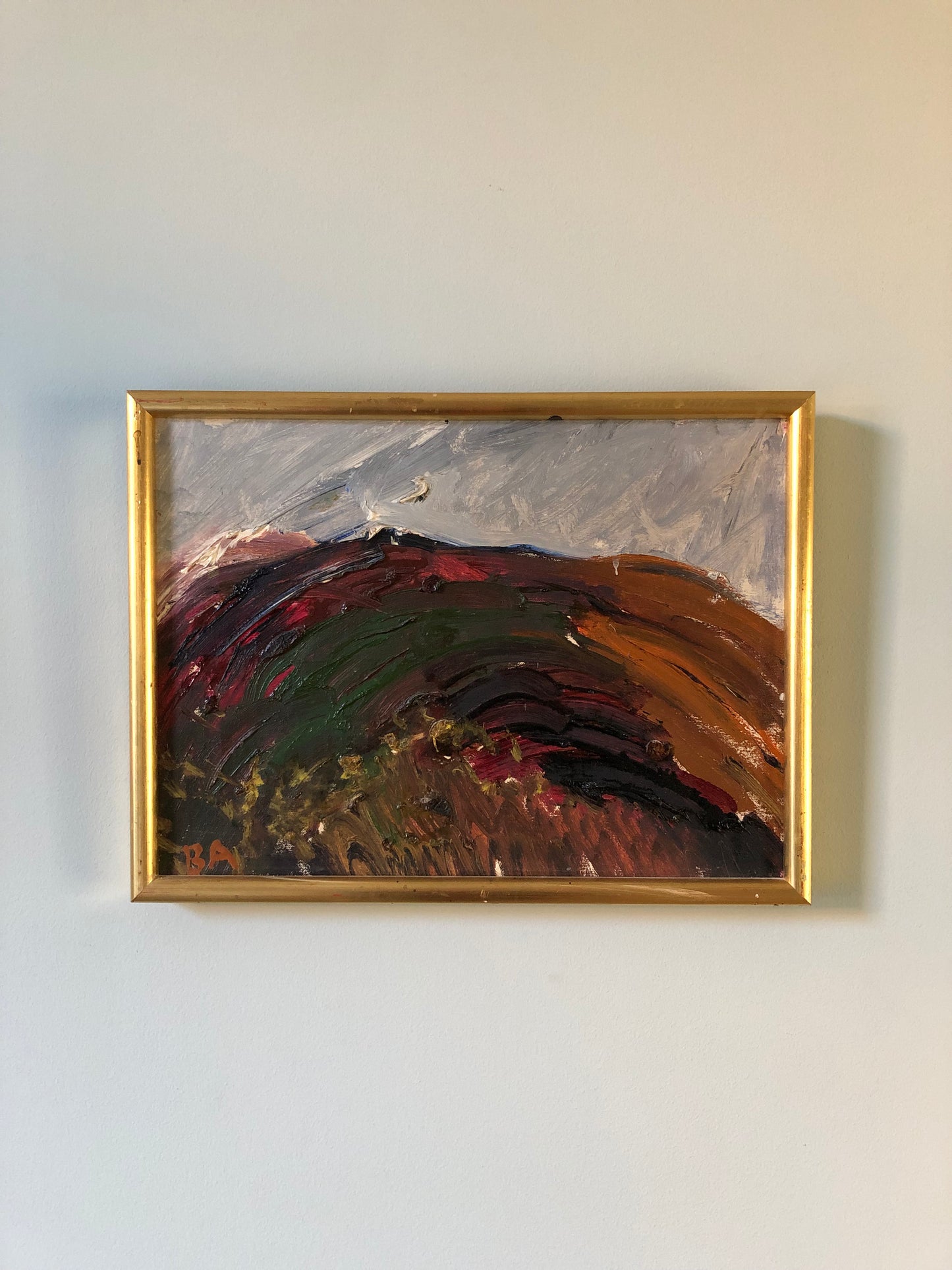 Naïve landscape, oil on canvas