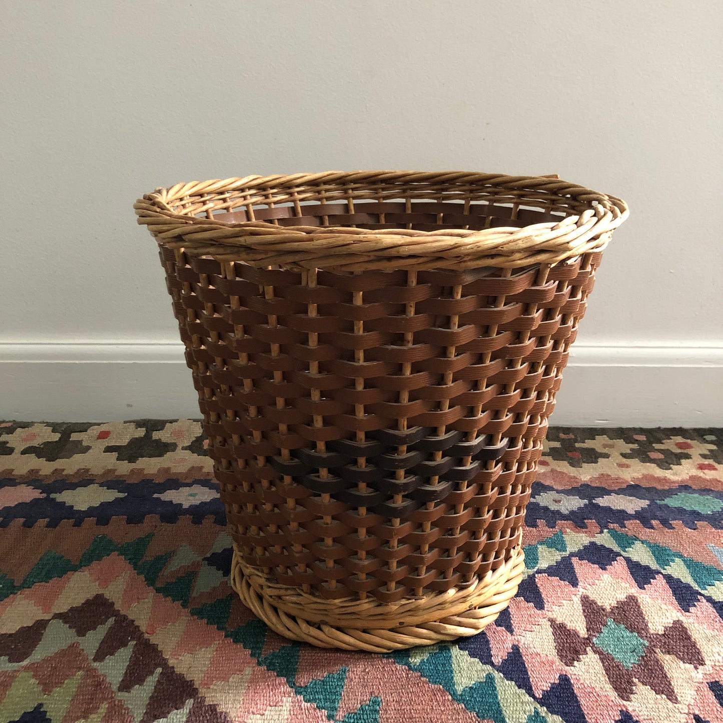 Woven paper basket