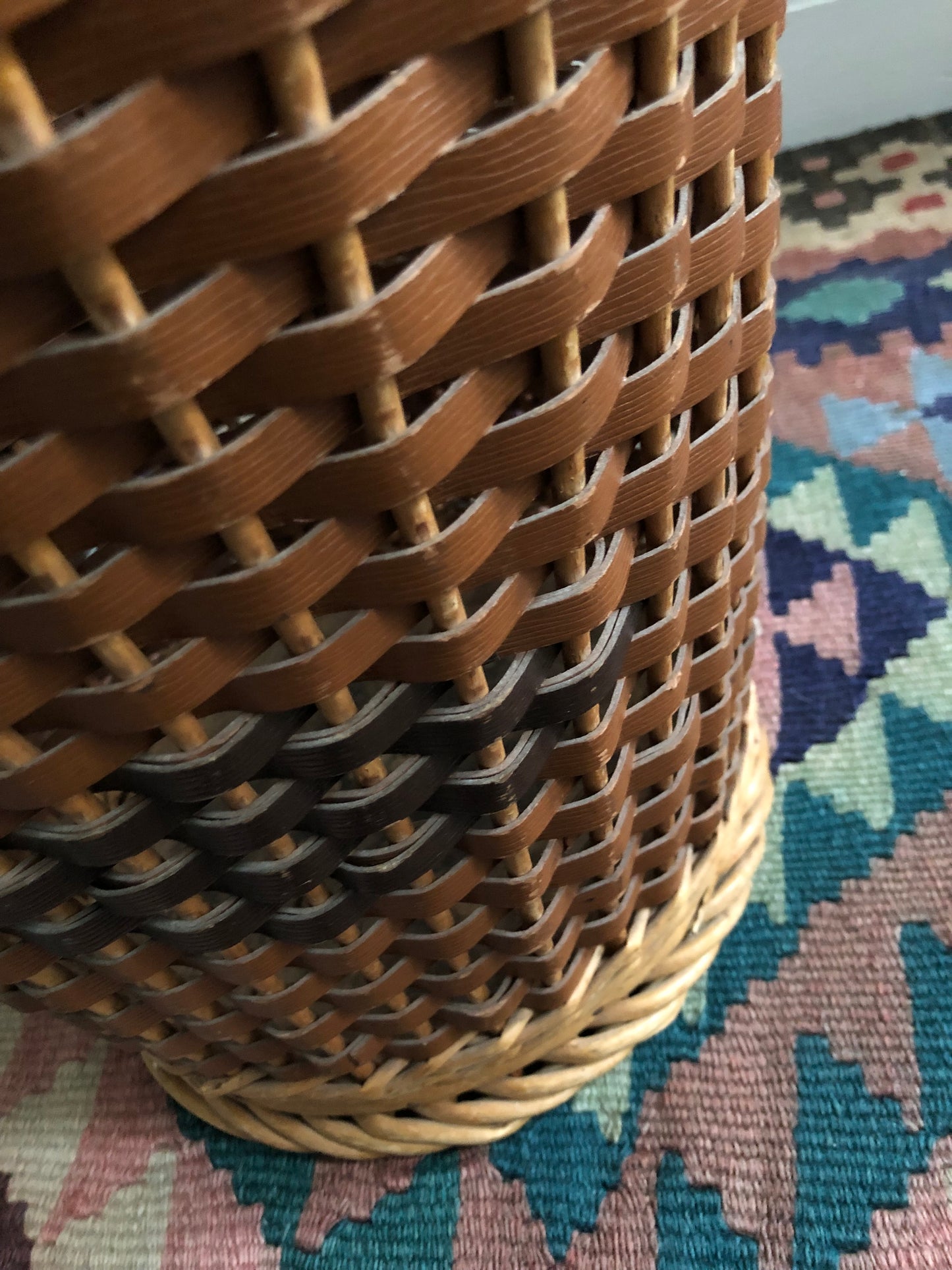 Woven paper basket