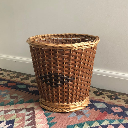 Woven paper basket