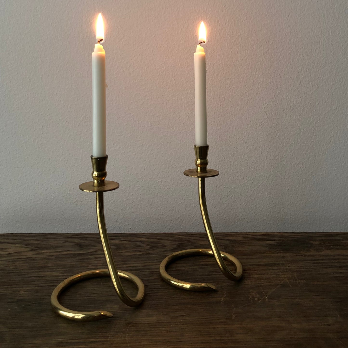 Candle holders, pair