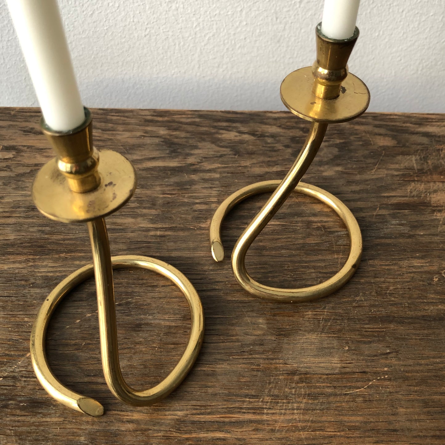 Candle holders, pair