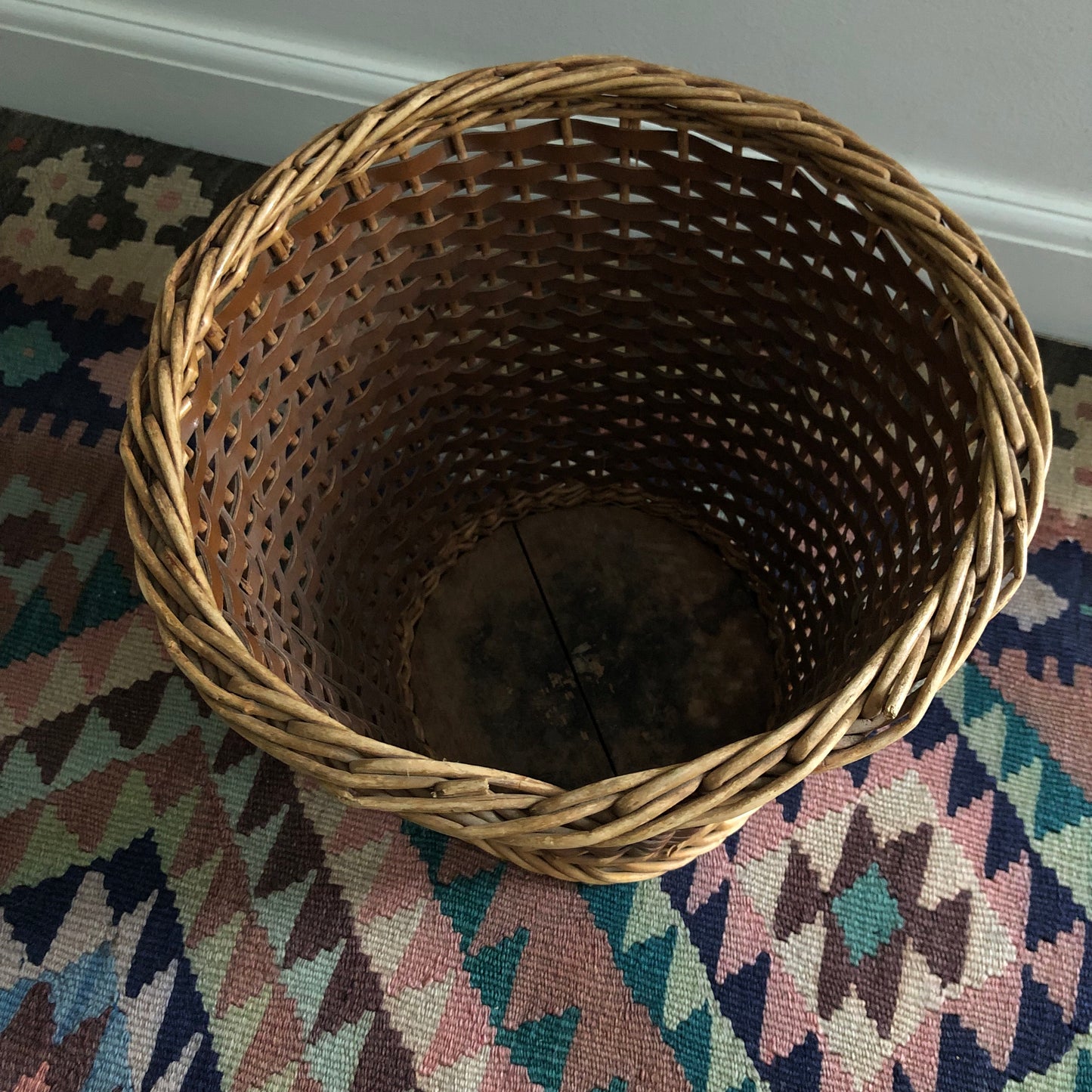 Woven paper basket