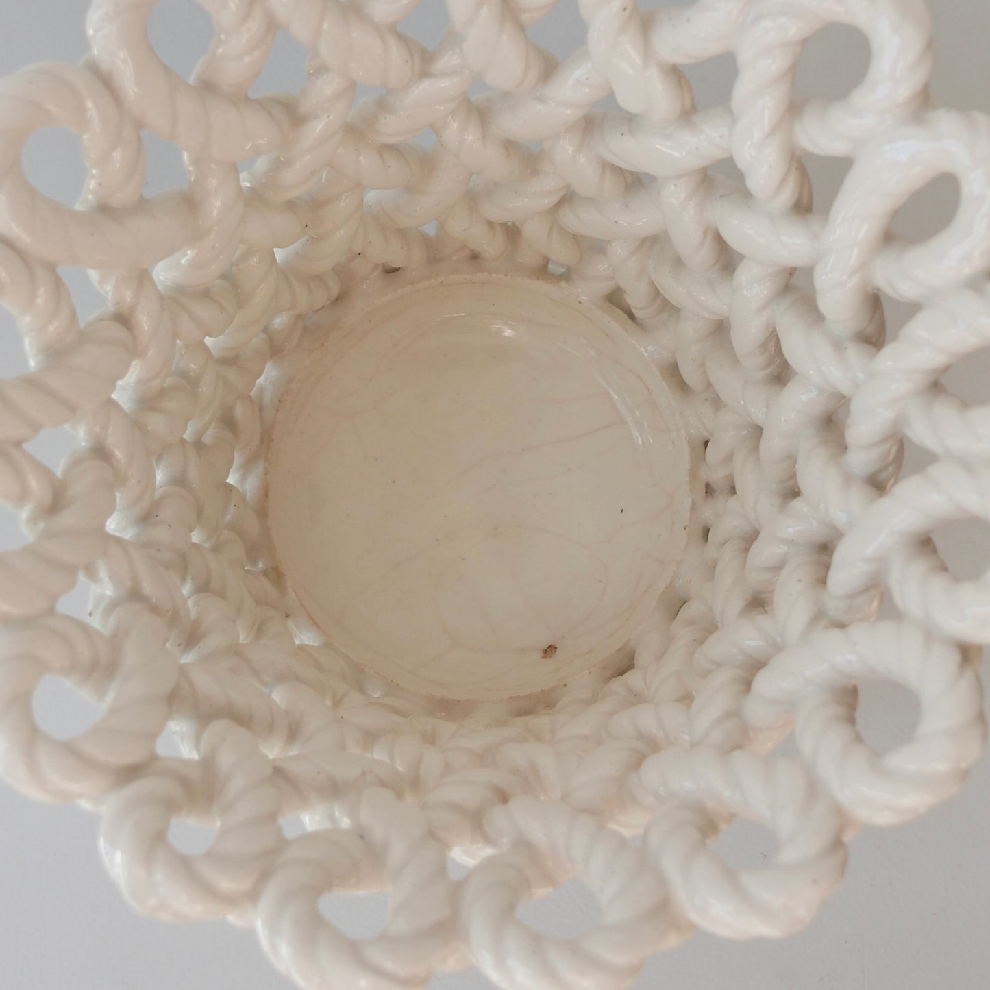 Vintage porcelain woven pot