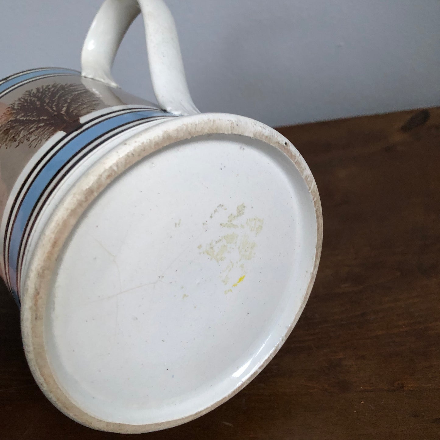 Mochaware pottery tankard mug