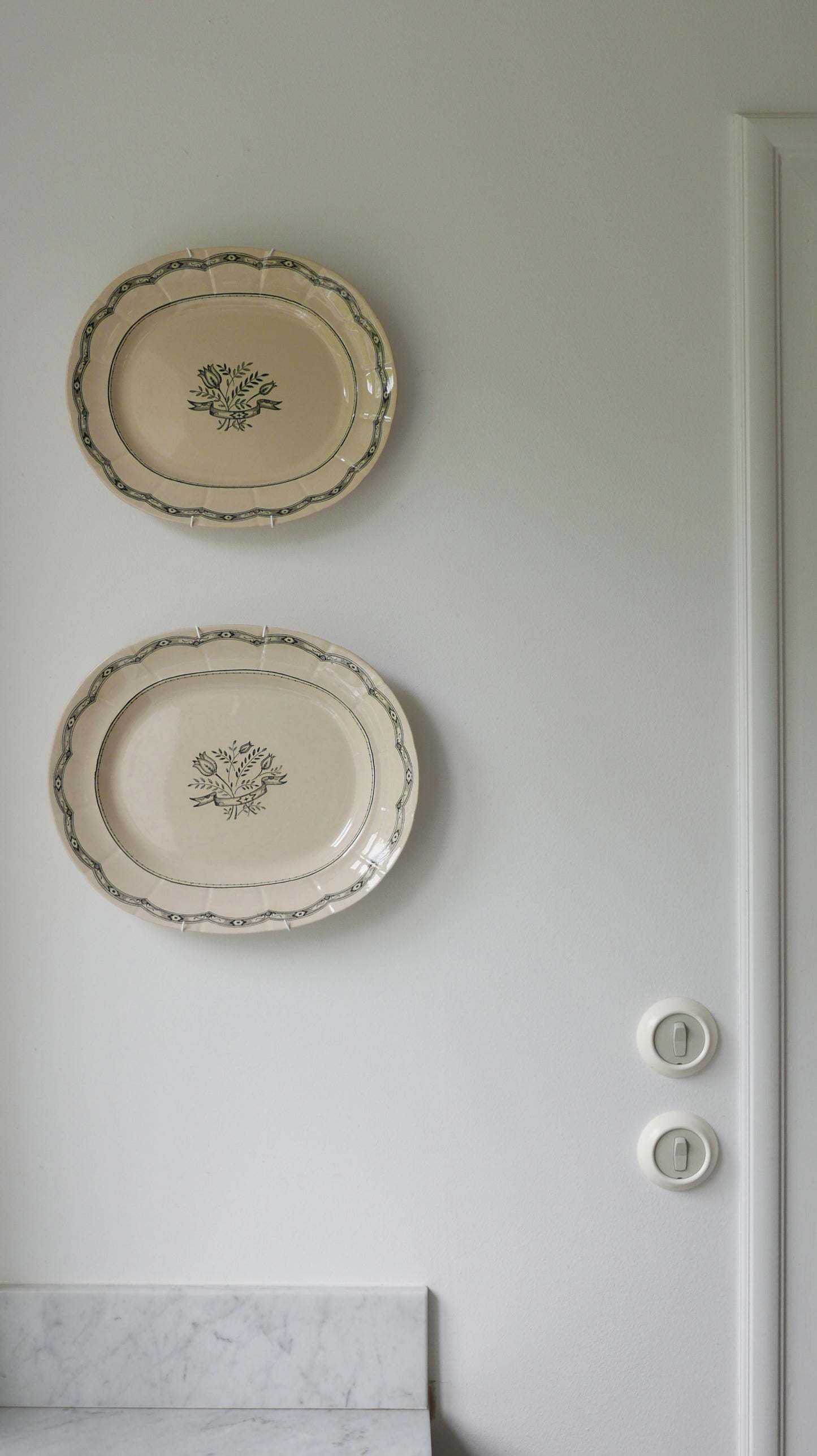 Set of large Gustavsberg serving platters, pair, 1930’s