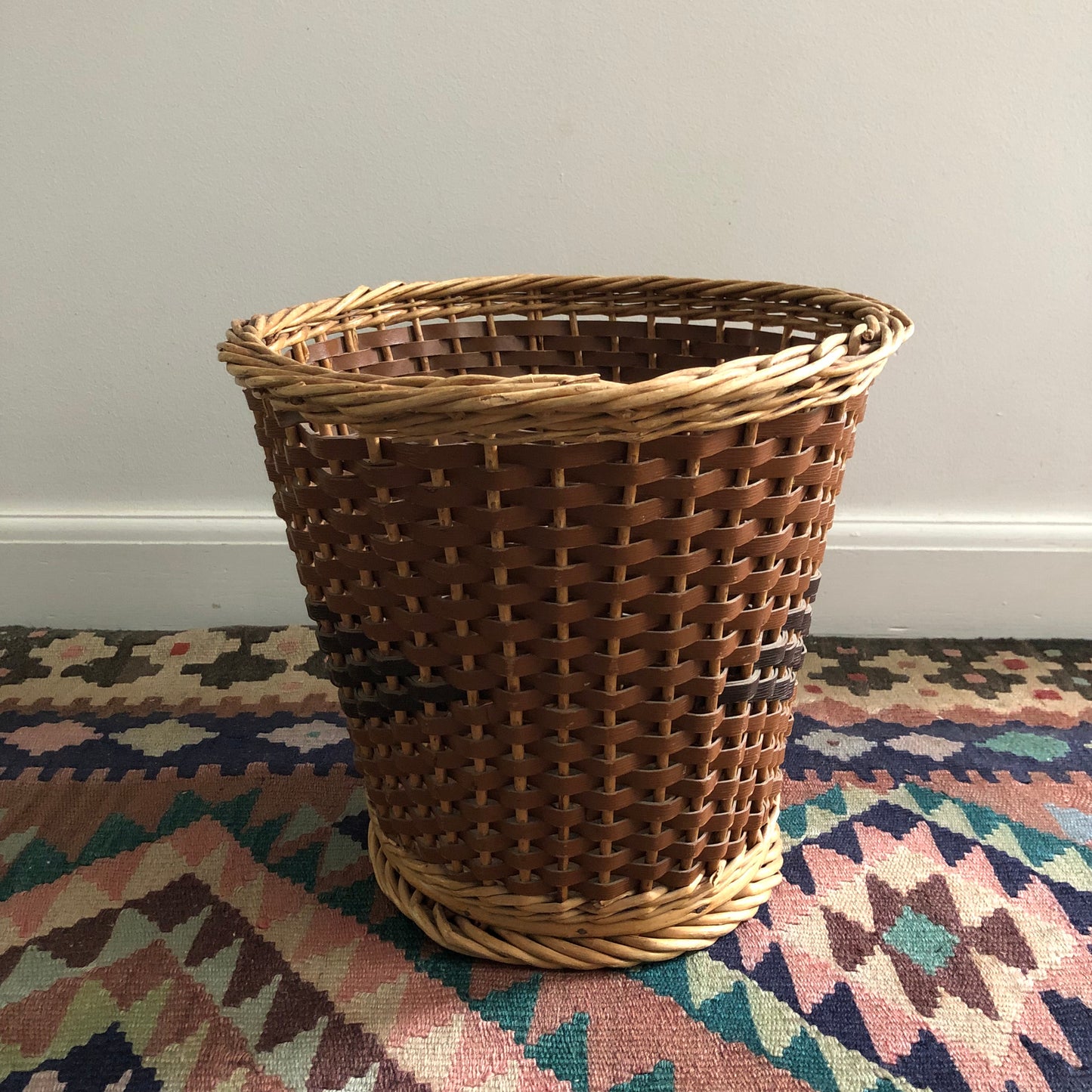 Woven paper basket