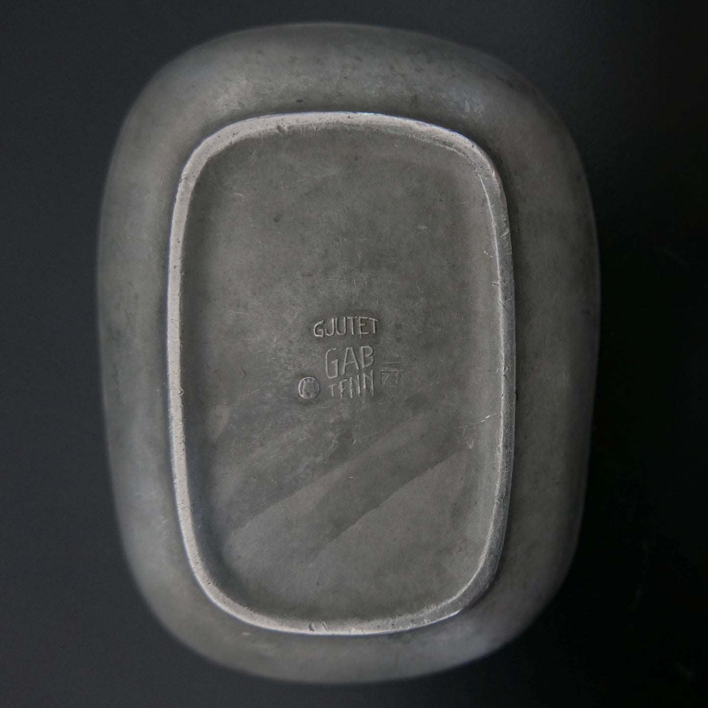 GAB pewter dish, 1950